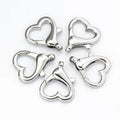 Vintage Stainless Steel Heart Clasps Metal Findings & Components for Chain Making for Vintage Jewelry Creations