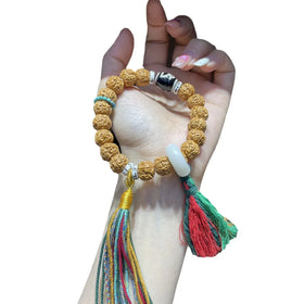 Original Design Rudraksha Bracelets for Women Men With Tassel Running Ring Beads Bracelet