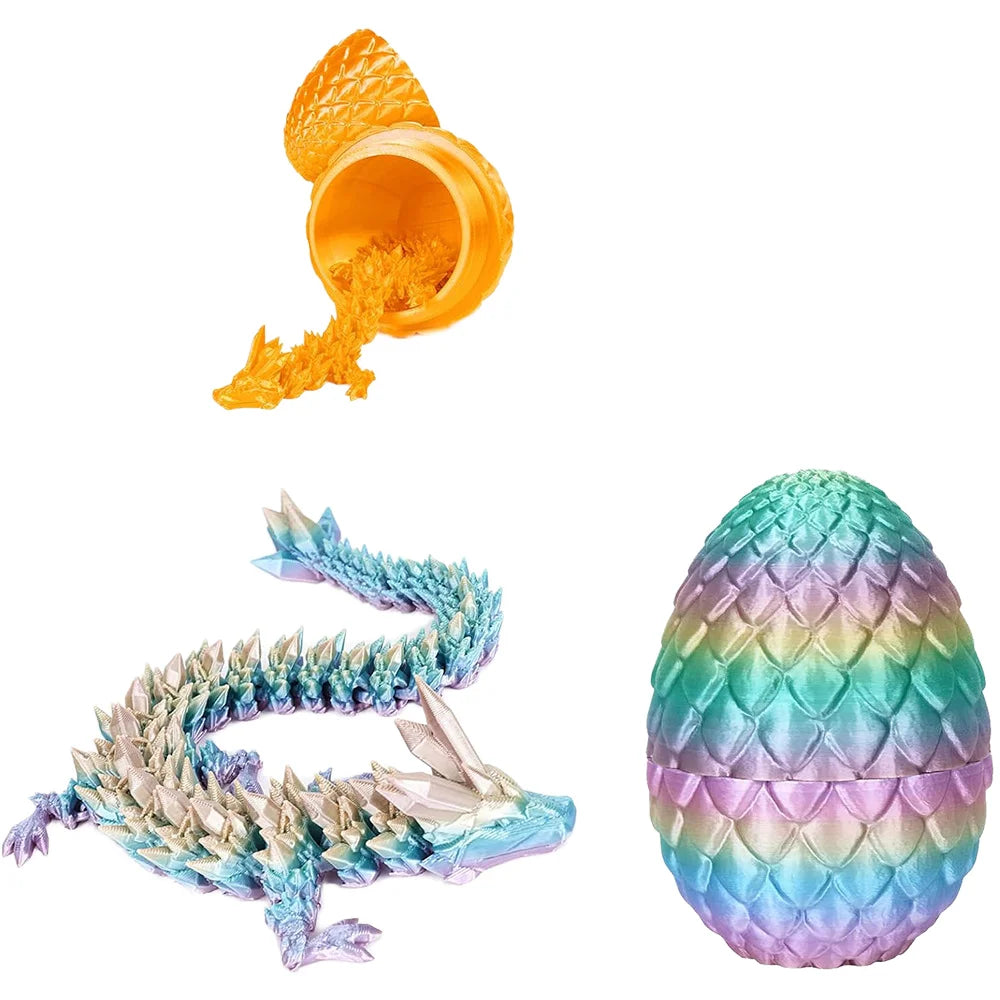 3D Printed Dragon Egg Crystal Jewel National Style Novelty & Gag Toy Creative Educational Decorative Gift for Children