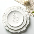 Europe Style Lily Valley Series Plant Porcelain Eco-Friendly Dishes Western Food Pastry Dessert Deep Plate Home Hotel Tableware