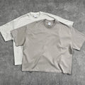 275gsm Unisex Heavy Cotton Plain Tee Tshirt Custom Printing LOGO Men Blank Acid Wash Shoulder Drop Oversize Cropped Boxy T Shirt