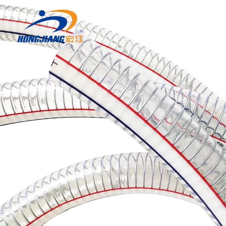 Food Grade Clear Spiral Pvc Steel Wire Hose Water Pump Hose Suction Discharge Hose