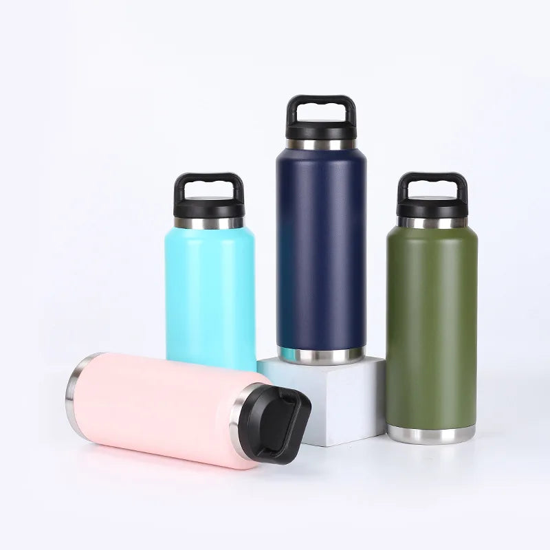 36 oz Vacuum Insulated Stainless Steel Water Bottle with Chug Lid Thermos Flask Original School Thermos Outdoor Cup Termos