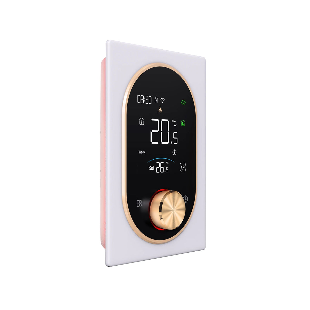 95~240V Tuya Knob Design Temperature Controller for Electric Gas Boiler Floor Heating Support Window Opening Detection Reminder MegaBDM