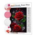 Custom 5d Diy Diamond Painting Red Rose Flowers Cross Stitch Full Drill AB Diamond Painting Set Home Decor for Adults