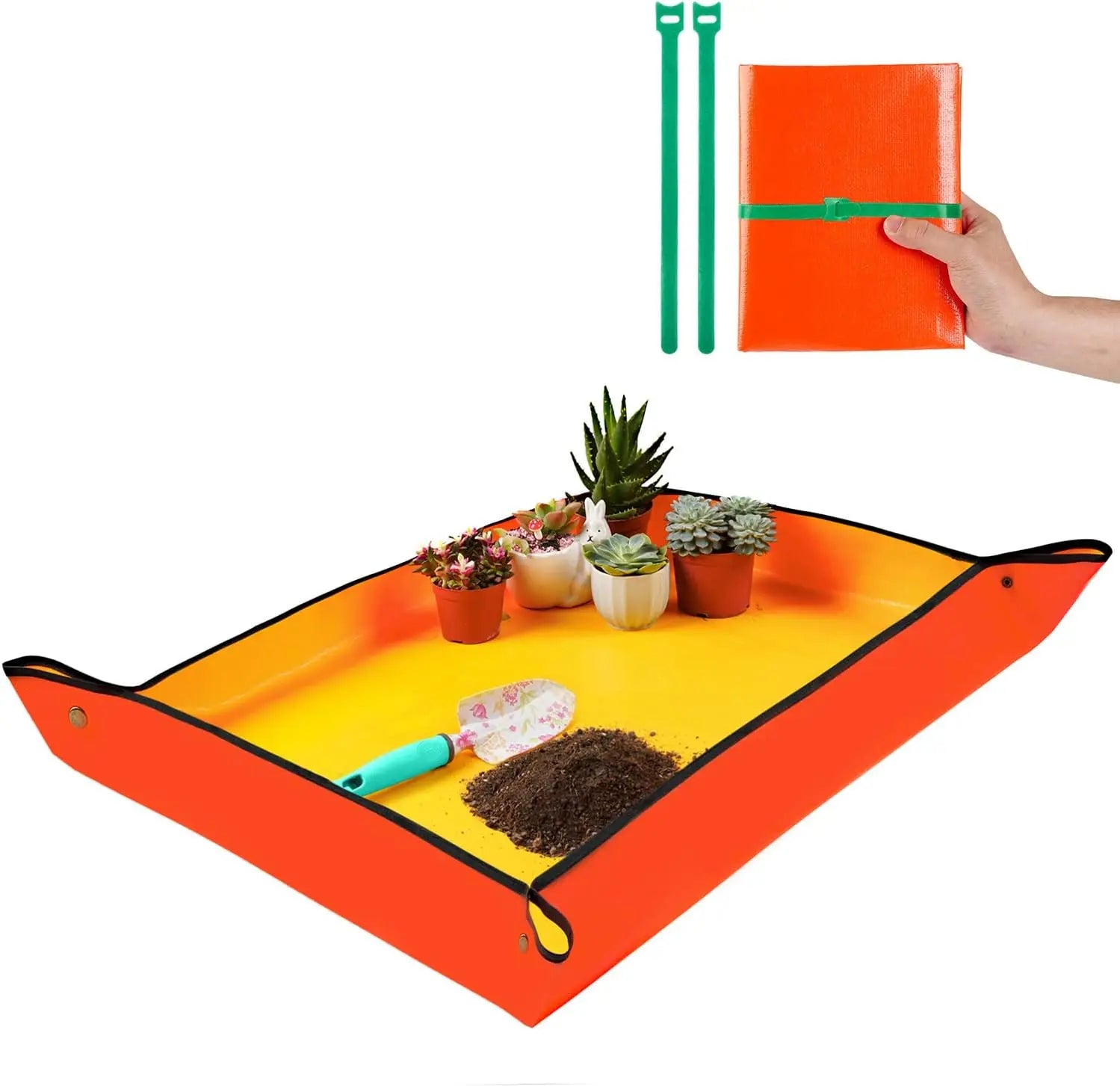 Portable Gardening Succulent Foldable Potting Tray Repotting Mat for Indoor Plant