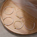 RINNTIN GPB 925 Silver Bracelet Natural Baroque Freshwater Half Pearls Beads Half Chain Gold Plated Bracelets for Women
