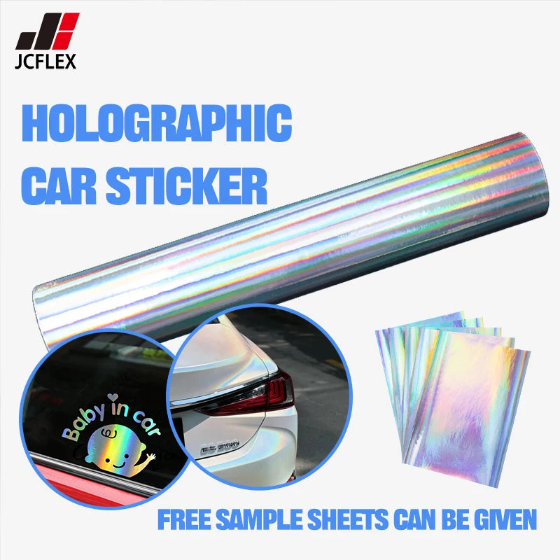 Holographic Vinyl Roll Eco-solvent Printable Laser-Processed PVC with Rainbow Effect Adhesive for Advertising & Decoration