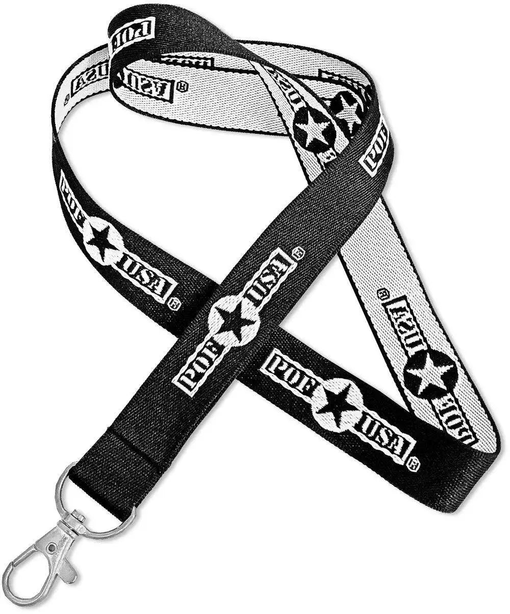 Promotional Custom Woven Lanyard Polyester Jacquard Neck Lanyard with Eagle Mouth Hook