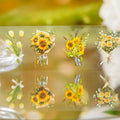 1Roll Die Cut Tape Romantic Bouquet Series Material Handbook Decorative Tape