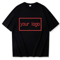 Custom Leisure Shirt with DIY Printed Photo Logo Casual Style Letter Pattern Design Silk Screen Printing Worsted Fabric T-Shirt