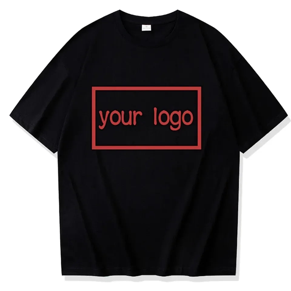 Custom Leisure Shirt with DIY Printed Photo Logo Casual Style Letter Pattern Design Silk Screen Printing Worsted Fabric T-Shirt