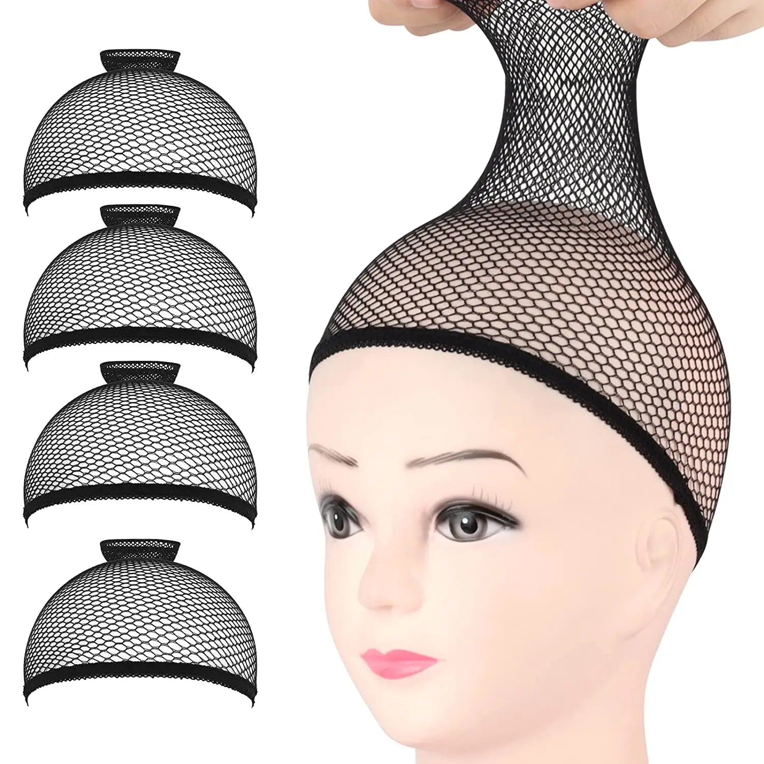 FUJIA Hair 4PCS Wig Stand Portable Wig Stand Collapsible Holder Durable Display 13.8 Inch Tool Travel Stand