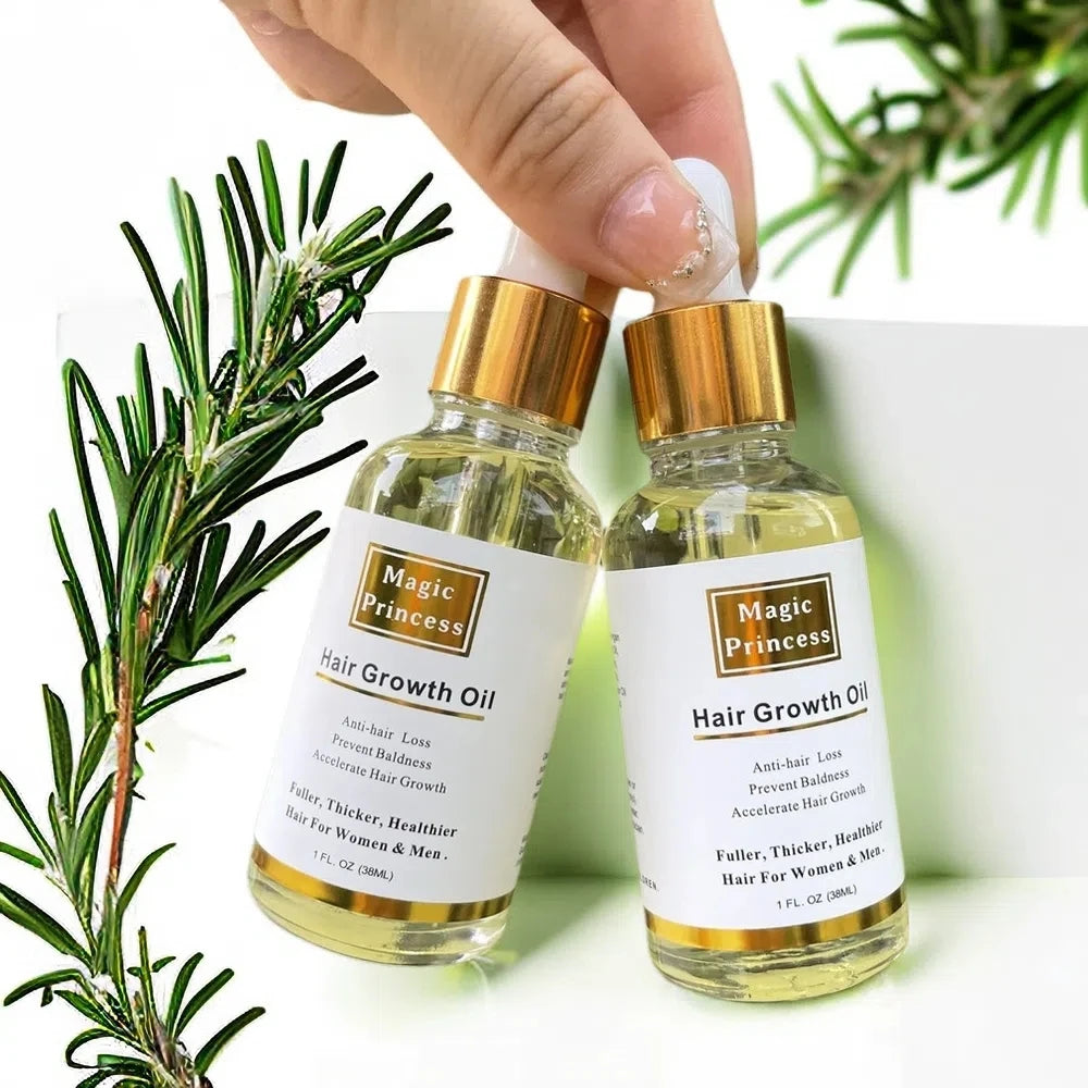 OEM/ODM Hair Care Products100% Natural Biotin & Rosemary Hair Treatment Growth Serum Oil for Black Women 30ml