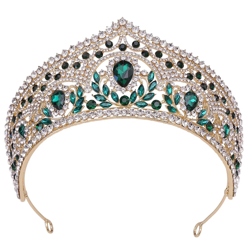 Alloy Bridal Tiaras Rhinestone Luxury Rhinestone Crown Beauty Pageant Crown