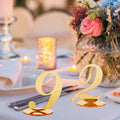 Elegant Wedding Gold Mirror Acrylic Wedding Table Numbers With Stands Holders