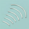 Wholesale DIY 925 Sterling Silver Curved Tube Spacer Beads Findings for Jewelry Making