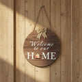 Wooden Welcome Decoration Sign for Farm-style Porch Wooden Handicrafts for Holiday Thanksgiving Decoration