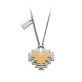 Craft Wolf Stainless Steel Jewelry Mosaic Heart Shape Pendant Necklace Fashion Sweater Chain Factory Process Production