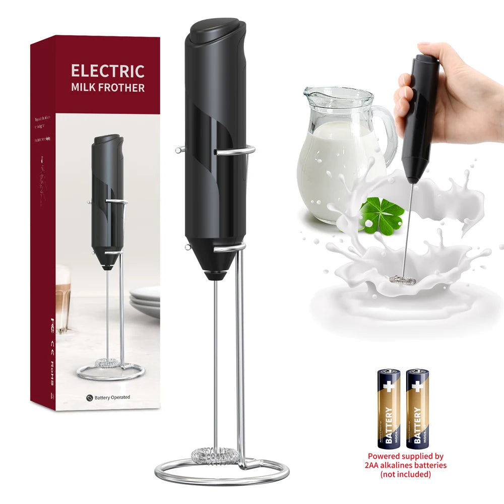 Hot Selling Classic Milk Frother Custom Logo Battery Handheld Coffee Mixer Automatic Coffee Frother