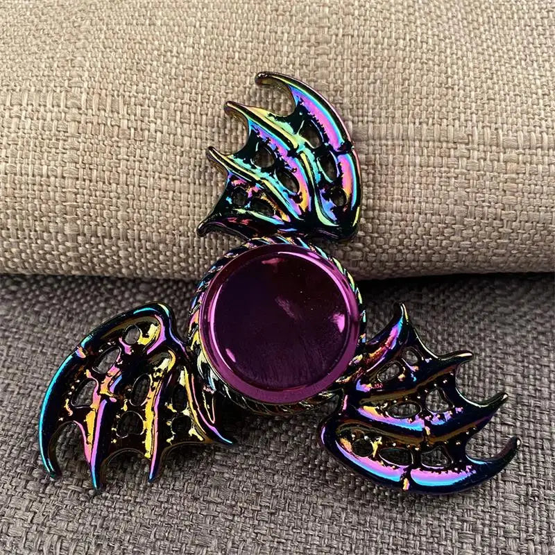 Golden Purple Dragon Wing Bat Wing Colorful Zinc Alloy Fingertip Gyroscope Hand Spinner  Boutique Gift Toy