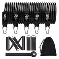 Resistance Bands Set Exercise Bands with Door Anchor Handles Carry Bag Legs Ankle Straps for Resistance Training