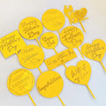 Manufacturer Acrylic Cake Topper Decoration for Congratulations Wedding Happy Father's Day and Mother's Day Valentine's Day