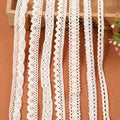 White Cotton Embroidered Lace Trim Ribbons Fabric DIY Handmade Craft Clothes Sewing Accessories Supplies XJ0712