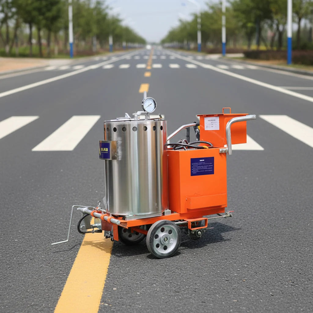 Worldwide Newest Thermoplastic Road Line Marking Painting Machine Fast Heating Hand-push Hot Melt Marking Machine Road Marking