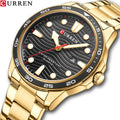 CURREN Sport Men Watch Top Brand Luxury Gold Business Waterproof Male Clock Stainless Steel Quartz Man Wristwatch 8426