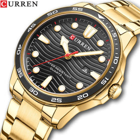 CURREN Sport Men Watch Top Brand Luxury Gold Business Waterproof Male Clock Stainless Steel Quartz Man Wristwatch 8426