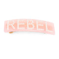 Pearl Hair Clip for Letter Customize Word Hair Clip Rectangle Acetate Hair Pins with Words