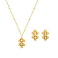 Geometric Necklace Niche Jewelry Set Titanium Steel Stud Steel Beads Pendant Necklace Jewelry Woman