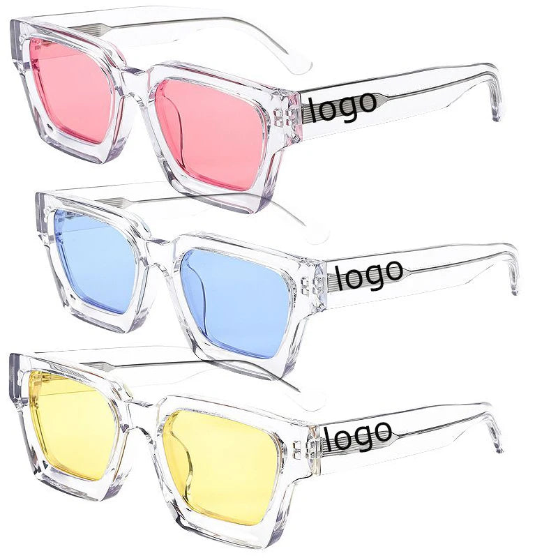 LBAshades 1439 Thick Frame Classic Sunglasses Large Frame Retro Candy Color Polarized Lens Acetate Custom Sunglasses Shades