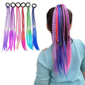 Wholesale Wig Braid African With Rubber Band 15inch 4 Strand Synthetic Braiding Hair Girls Ponytail Extensions Afro Twist Braid