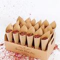 Microstar Kraft Paper Wedding Tray Confetti Cone Holder Set Stand Box Tray for Wedding Confetti Cones Wedding Paper Cones