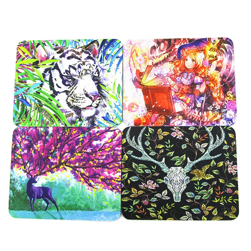 Wholesale Custom Full Color Printing Design Mouse Pad Square Shape Rubber Desk Mouse Mat