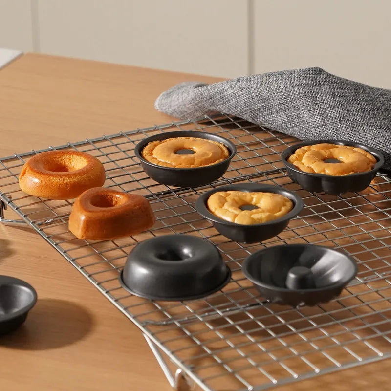 Mini Carbon Steel Donut Mold Single Hollow Pumpkin Lace Cake Baking Tool Food Grade Decorative for Household Commercial Use