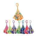 Reverse Folding Umbrella C Handle Reversible Automatic Windproof Foldable Umbrella for Kids