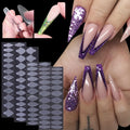 Wholesale 24pcs Manicure  False Acrylic Nails  Extension Poly Gel Nail Form Mold  for Nail DIY