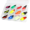 HOT-12Pcs Trout Spinners Fishing Bait Spoons Metal Lures Kit Flying Multiple Fishing Spinner Artificial Baits Tackle Set