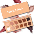 Private Label Vegan Matte Eyeshadow Palette Chameleon Metallic Luminous Lasting Finish Shimmer 12 Color Eyeshadow Palette