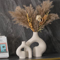 Hot Selling Nordic Special Shaped Ceramic Vase Set Creative Home White Senior Vase