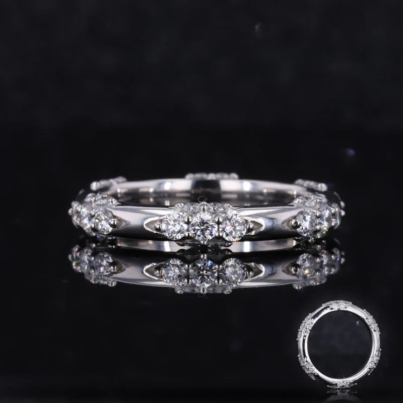 Starsgem Custom Style 950 Platinum Jewelry Rings Lab Grown Diamond Band