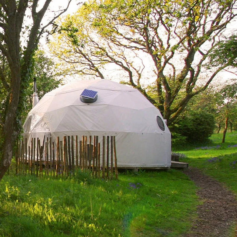 6M Geodesic Igloo Dome Glamping Tent with Bathroom for Luxury Resort House