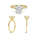 Starsgem 10k 14k Lab Grown Diamond Oval 1carat HPHT CVD Oval Diamond White Rose Yellow Gold Solitaire Engagement Ring