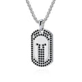 Best Selling Spartan Diamonds Inlay IP Black Or Gold Plating Pendant Necklace Chain 316l Stainless Steel Necklaces For Men