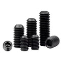 DIN916 12.9 Grade Alloy Steel Black Oxide Finish Hex Concave Point Grub Screws Hexagon Socket Set ScrewM3M4M5M6M8