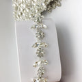 SINRONG Horse Eye Glass Diamond  Rhinestone Flower Chain for DIY Crystal Trim