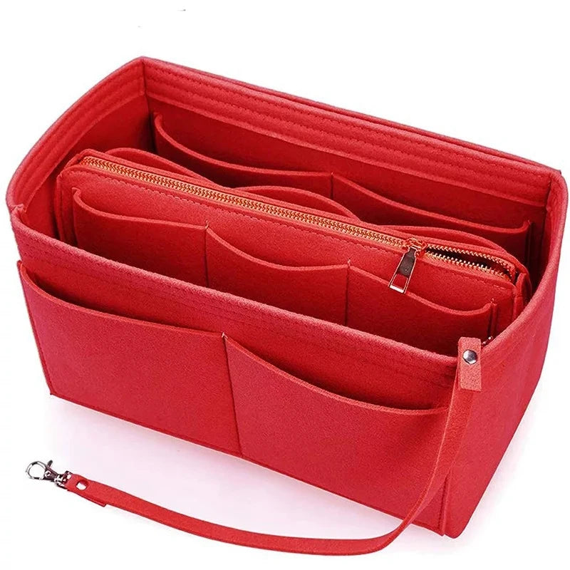 Practical Liner Small Bags for Cosmetic Felt Makeup Bag With Key Chain Travel Toiletries Vanity Storage Bags Makeup Cosmetic Box